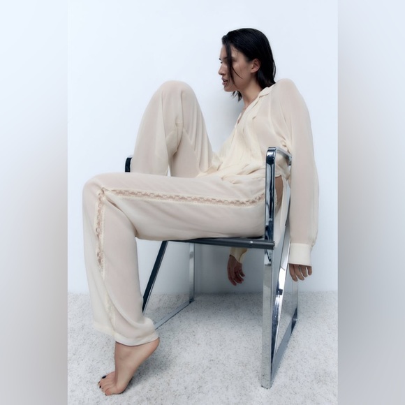 Zara Intimates & Sleepwear Zara Lace Pajama Pants Poshmark